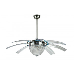 Metal Air Crystal Ceiling Fan Multicolor LED Light 48" 1200mm Remote Contolled Metal Air Crystal Ceiling Fan Multicolor LED Light 48" 1200mm Remote Contolled