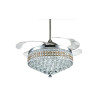 Metal Air Crystal Prince Retractable Blades Ceiling Fan with Multicolor LED Light Metal Air Crystal Prince Retractable Blades Ceiling Fan with Multicolor LED Light