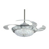 Metal Air Silver Star Retractable LED Designer Ceiling Fan Metal Air Silver Star Retractable LED Designer Ceiling Fan