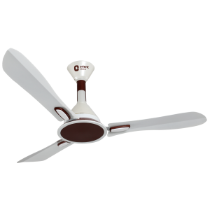 Orient Areta Decorative Ceiling Fan 48" Pearl White Brown Orient Areta Decorative Ceiling Fan 48" Pearl White Brown