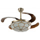 Metal Air Glassy Brass 1 42" 1050mm Fandelier Ceiling Fan
