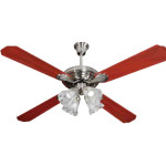 Standard Evoke 52" 1320mm Brushed Nickle Walnut Ceiling Fan