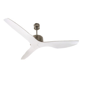 Breezalit Stevia Brushed Steel Pearl White 52" 1320mm Ceiling Fan Breezalit Stevia Brushed Steel Pearl White 52" 1320mm Ceiling Fan