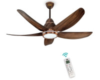 Kuhl Luxus C5 - 5 Blade 1400mm Teak Wooden Finish IOT BLDC Ceiling Fan 