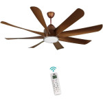 KUHL Platin D8 Brown Finish 1500 mm BLDC 65% Power Saving BLDC Ceiling Fan with Remote - BEE 5 Star Rated & ISI Marked
