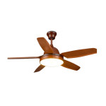 Metal Air Marino 52" Bronze with Wooden Texture Finish Multicolor LED Light Ceiling Fan