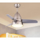 Metal Air Flamingo 36" Brushed Nickle / Antique Steel Finish with LED Light Ceiling Fan