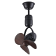 Metal Air Swing Wall 12" Wood Finish Matt Black Wall Fan / Ceiling Mounted Fan