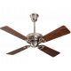 USHA Hunter Bayport Brushed Nickel Walnut 42" Designer Ceiling Fan 