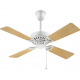 USHA Hunter Bayport Brushed Nickel White Oak Designer 42" Ceiling Fan 