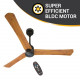 Atomberg Renesa + 48" 1200mm dark Oak Ceiling Fan