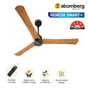 Atomberg Renesa Smart + 48" 1200mm Golden Oakwood Ceiling Fan Atomberg Renesa Smart + 48" 1200mm Golden Oakwood Ceiling Fan
