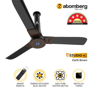 Atomberg Studio + 48" 1200mm Earth Brown Ceiling Fan Atomberg Studio + 48" 1200mm Earth Brown Ceiling Fan