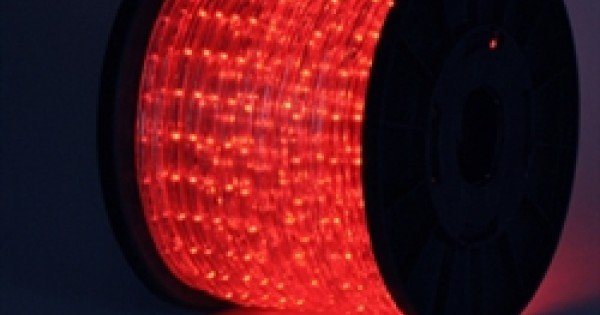 Red Color Rope Light LED flat Rope Light Red Color Outdoor