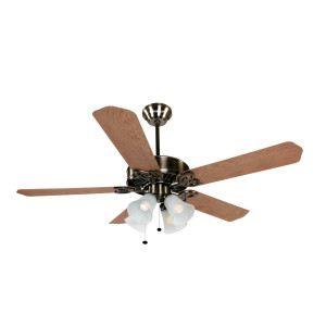 Orient Subaris Antique Brass 52" With Reversible Motor and Lampshade Ceiling Fan Orient Subaris Antique Brass 52" With Reversible Motor and Lampshade Ceiling Fan