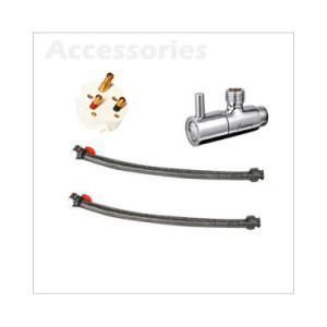 Water Heater Installation Kit Premium Connection Pipes, Angle Valve, Geyser Installation India with 15A Plug