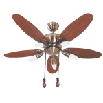 Surya Aero Lite 48" Antique Wood with LED 5WX5 Ceiling Fan
