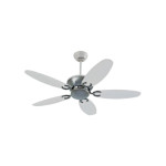 Surya Aero Lite 48" Chrome White Without Light Ceiling Fan