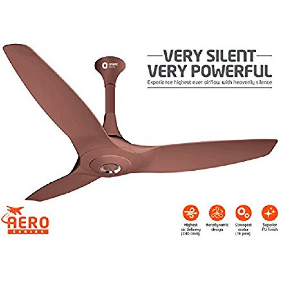 Orient Aero Quiet Caramel Brown 48" Noiseless High Speed Ceiling Fan