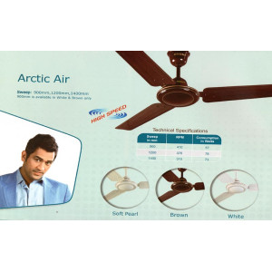 Orient Arctic Air 48" White Ceiling Fan High Speed