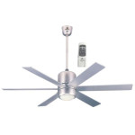 Blumac SIENE Matt Silver 1120mm Ceiling Fan With Light
