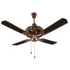 Breezalit Dezire Antique Copper Rosewood Ceiling Fan 48" With  Lampshade