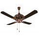 Breezalit Dezire Antique Copper Rosewood Ceiling Fan 48" With  Lampshade