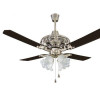 Breezalit Dezire Antique Steel Rosewood Ceiling Fan 48" With  Lampshade