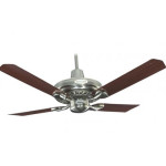 Breezalit Elegance Antique Steel Rosewood Ceiling Fan 48" With  Lampshade