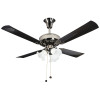 Crompton Uranus Black Gun Metal 48" 1200mm 3 Lights Ceiling Fan with LED Bulbs