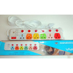 Cona 6 Socket Power Strip Surge Protector 