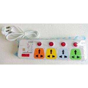 Cona 4 Socket Power Strip Surge Protector Cona 4 Socket Power Strip Surge Protector