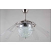 Metal Air Crystal Ceiling Fan Multicolor LED Light 48" 1200mm Remote Contolled 