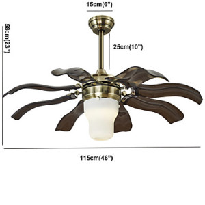 Metal Air aspire Antique Brass 42" Designer Ceiling Fan with LED Light