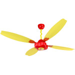 Orient Fantoosh 48" Ceiling Fan Kids Decorative RED Yellow