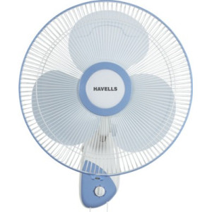 Havells Swanky 16" 400mm Wall Fan White Blue Havells Swanky 16" 400mm Wall Fan White Blue