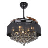 Metal Air Lykan Black Crystal Luxury 42" 1050mm Ceiling Fan Metal Air Lykan Black Crystal Luxury 42" 1050mm Ceiling Fan