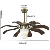 Flight Designer Ceiling Fan Antique Brass 46" Acrylic Blades with LED Lights Flight Designer Ceiling Fan Antique Brass 46" Acrylic Blades with LED Lights