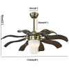 Flight Designer Ceiling Fan Antique Brass 46"  Acrylic Blades with LED Lights 